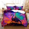 Personality Dazzling Cool Dragon Pattern Bedding Set New Soft Polyester Duvet Cover Pillowcase Bed Sheet Luxury Bedroom Decor