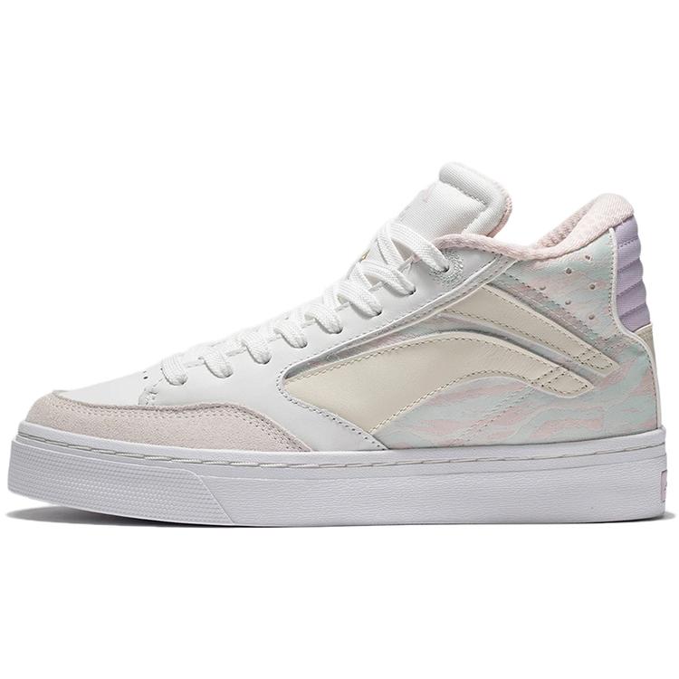 

Новые LiNing Wave 180 Нескользящие и износостойкие легкие полувысокие кеды для скейтборда женские шампань-белые AECS004-3 38