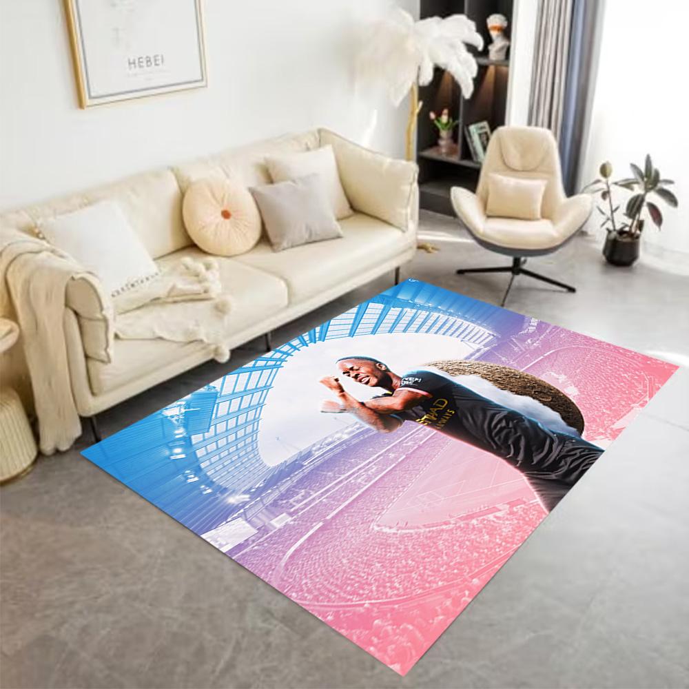 Football Player Celebration Floor Mat Perfect for Game Room Foyer Playrooms Balcony Anti-slip Rug Decorate Offices Birthday/Christmas Gift