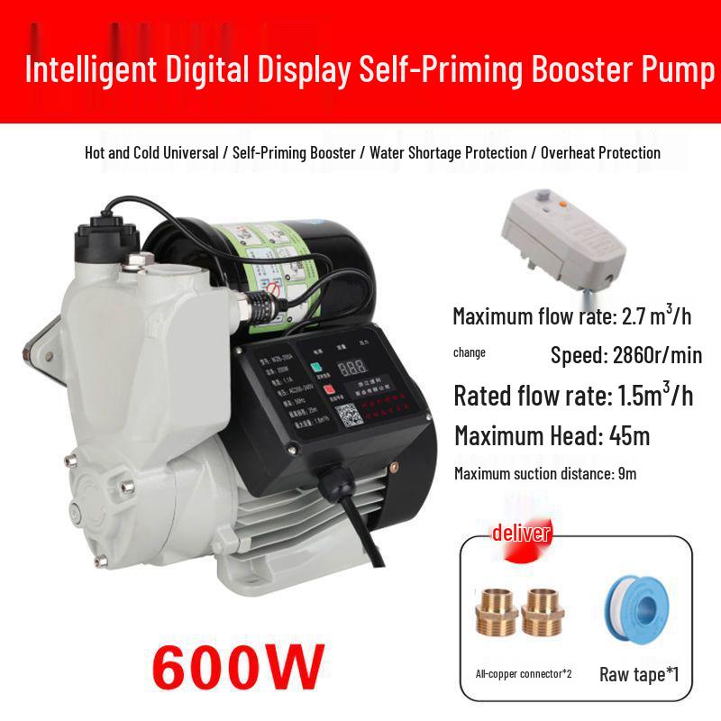 220V Smart Automatic High-Rise Booster Pump for Household Tap and Water Heater