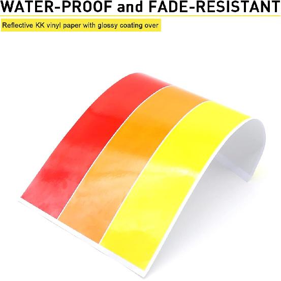 2 Pcs Classic Retro Tri-Color Stripe Decal Sticker for Toyota Tacoma 4Runner Tundra Rav4 Accessories, Grille Fender Hood Side Skirt Bumper Side