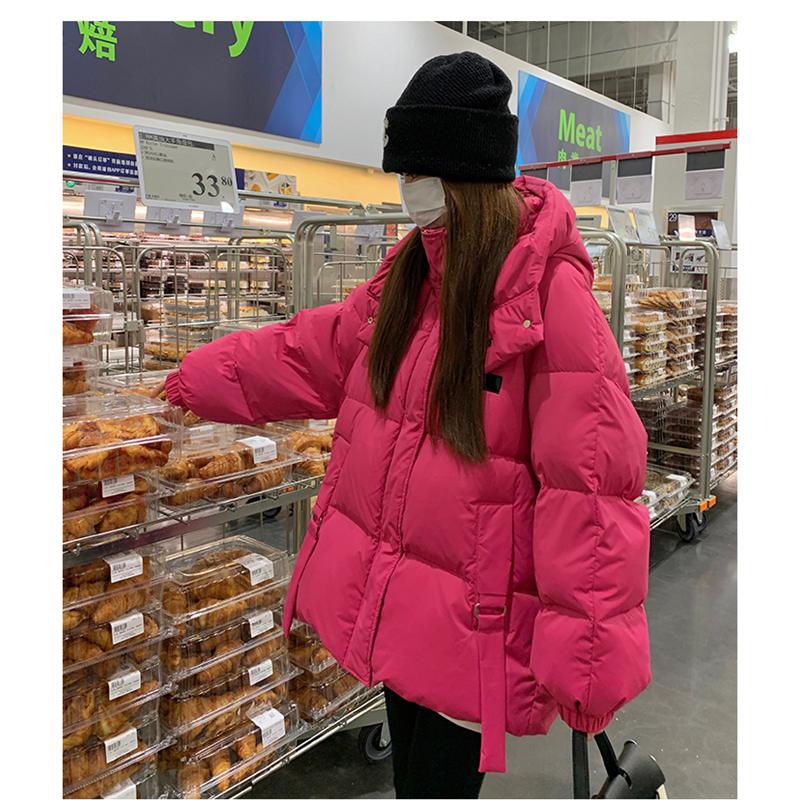 Winter Coat Women Clothing Trend Warmth Thick Puffer Jackets Parkas Bread Coat Hooded Long Sleeve Outerwear Loose Tops