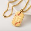New Baseball Cross Army Brand Pendant Necklace Men's Versatile Sports Style