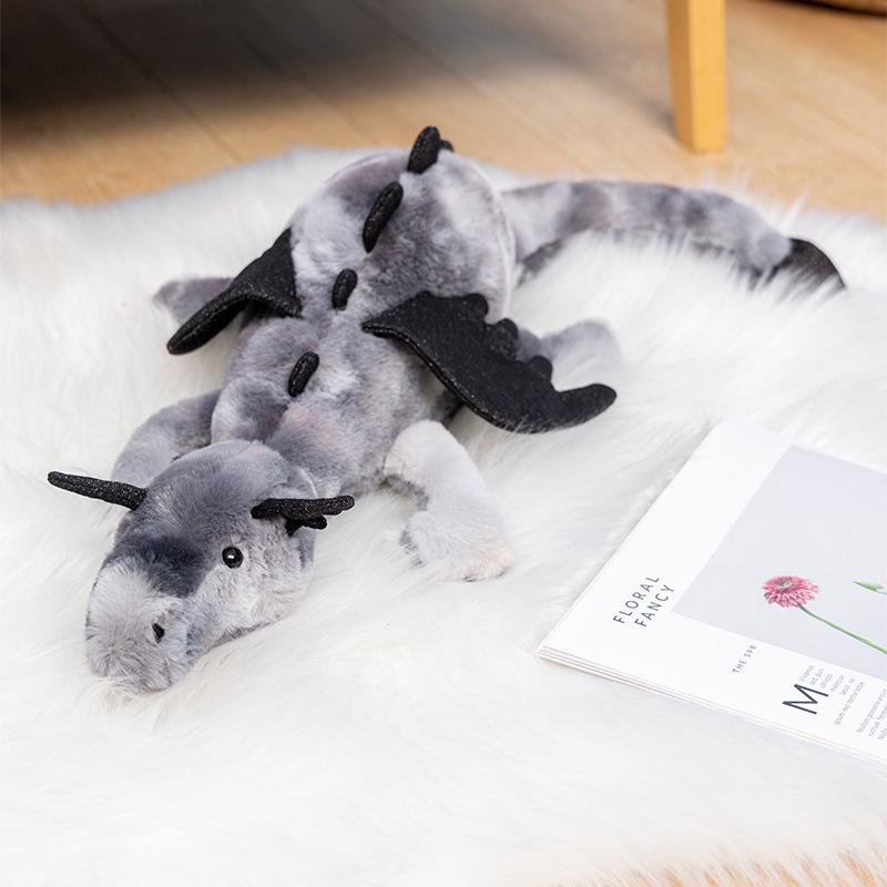 Jelly Sky Blue Rainbow Snow Dragon Plush Toy - Large Leg-Clamping Pillow for Women