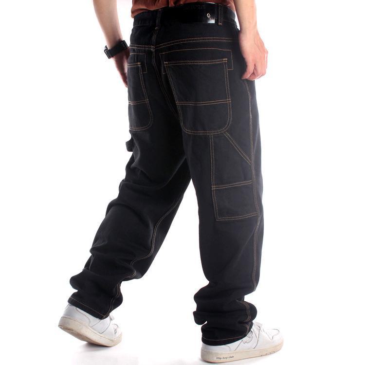 European-American Street Dance Loose Hip-Hop Skateboard Jeans for Men