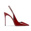 Fashion Pointed Toe High Heeled Sandals Women Sexy Slippers Woman Shoes Slingback 2025 Summer Elegant Dress Leather Shallow Pumps