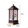 Christmas Lantern Lamp Decorative Home Decoration for Table Fireplace Dining Snowman Bronze