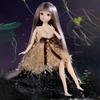 30cm BJD Puppe 26 Bewegliche Gelenke Schwarze Augen Buntes Haar Kleiderwechsel Nackte Puppenkörper Modell Spielzeug zum Geschenk