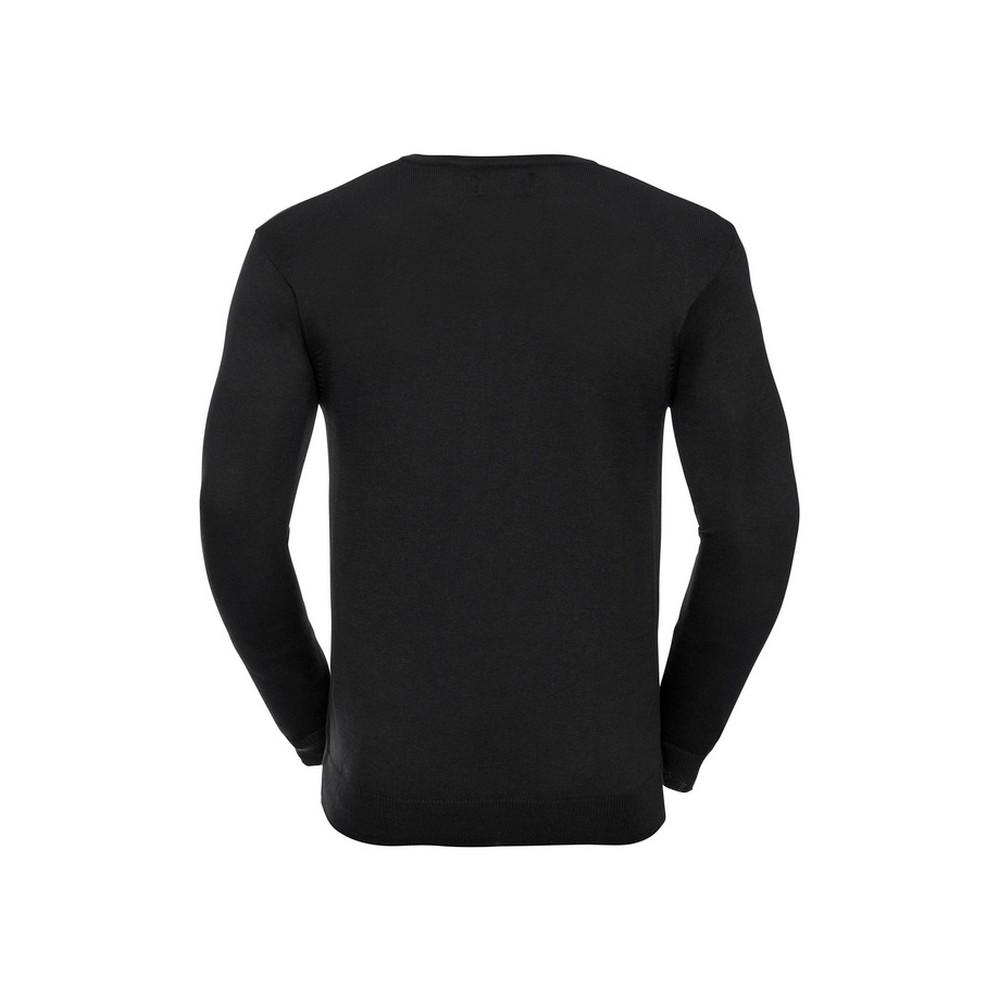 Russell Collection Mens Cotton Acrylic V Neck Sweatshirt