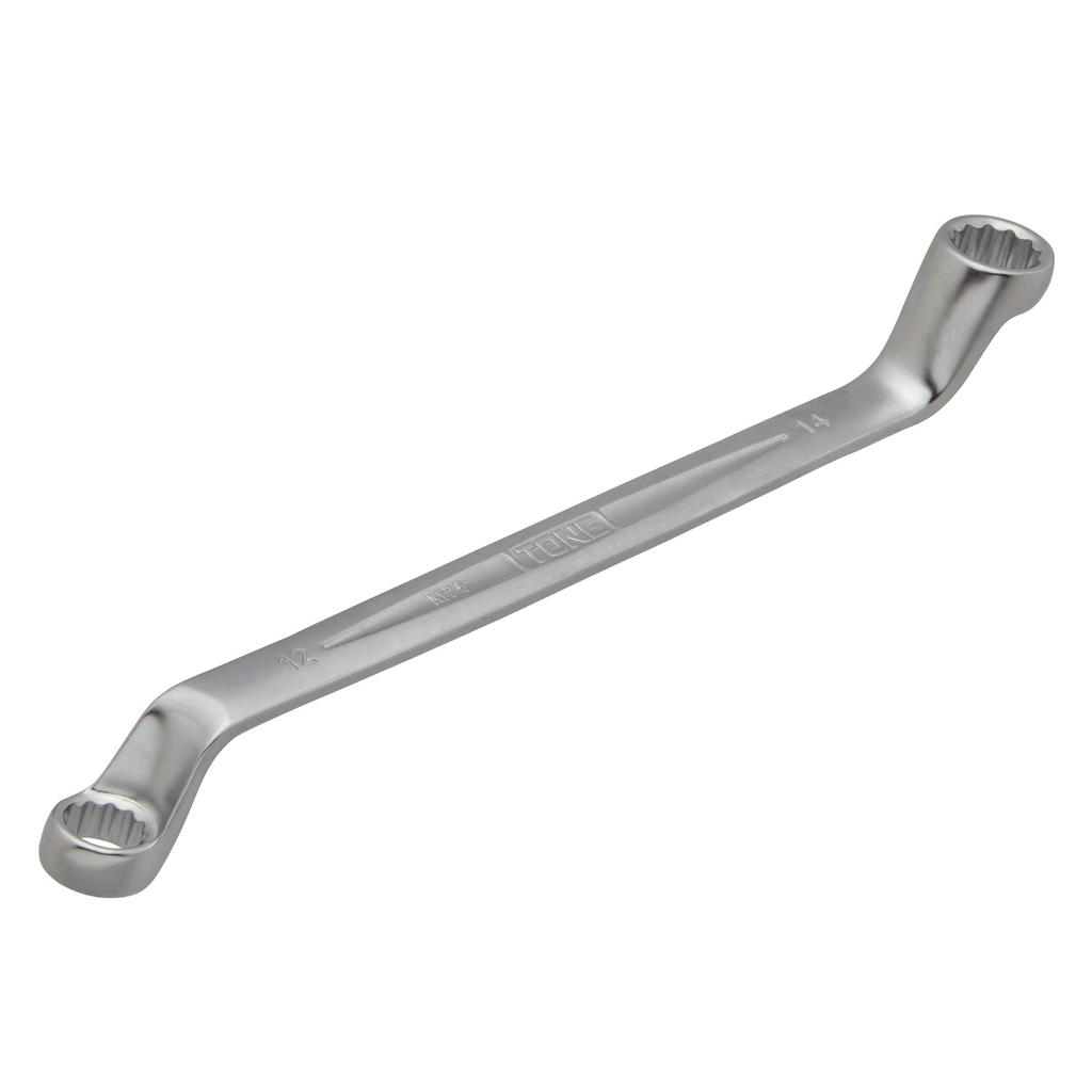 TONE Long Open End Wrench Set (75°) M75700 Silver, 7 Pieces