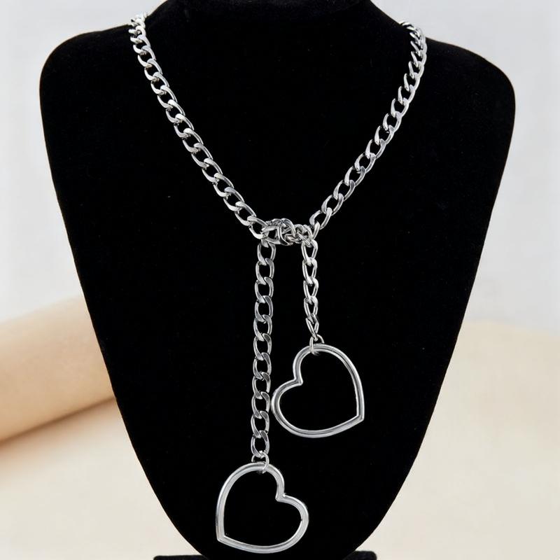 1PC Punk Stud Necklace, Gothic Jewelry, Exaggeration, Hippie, Y2k, Nightclub, O-ring, Design Sense,Choker for Women Man