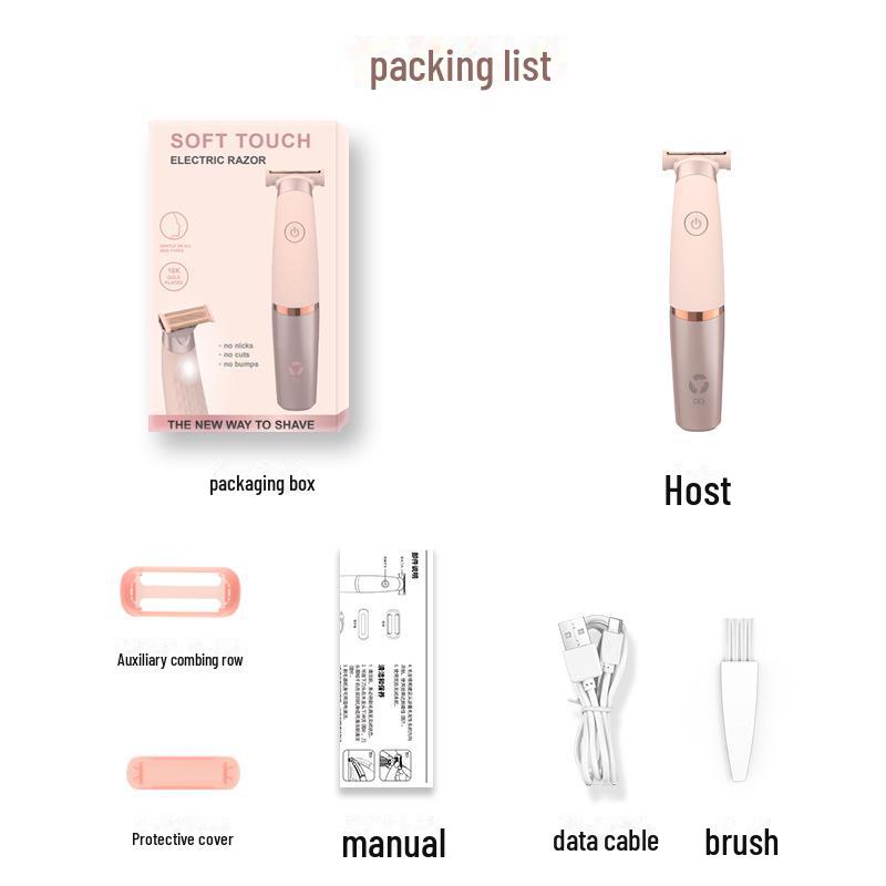 Women's Electric Shaver for Lip, Armpit, Leg, and Pubic Hair Removal