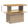 Vidaxl 4-Cz. Gartenmöbel-Set mit Kissen, Beige, Polyrattan