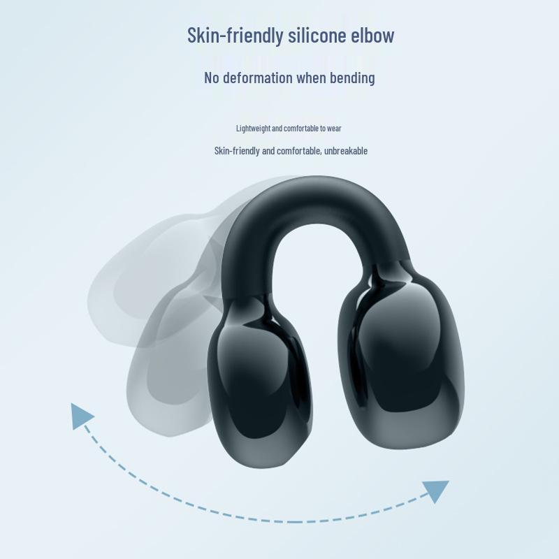 New Berlin Sound Ear Clip Wireless Bluetooth Open-Ear Bone Conduction Sports Headphones with Noise Cancelling and Extended Battery Life