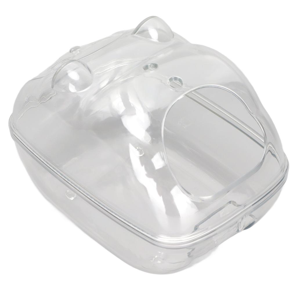 Hamster Badebox Transparent Großer Raum Auslaufsicher Cartoonform Hamster Sand Badezimmer für Kleintier