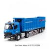 1:24 Container Truck Model Miniature Toys Alloy Diecast Dump Truck Tanker Vehicle Models Sound Light Doors Opened for Kids Gifts