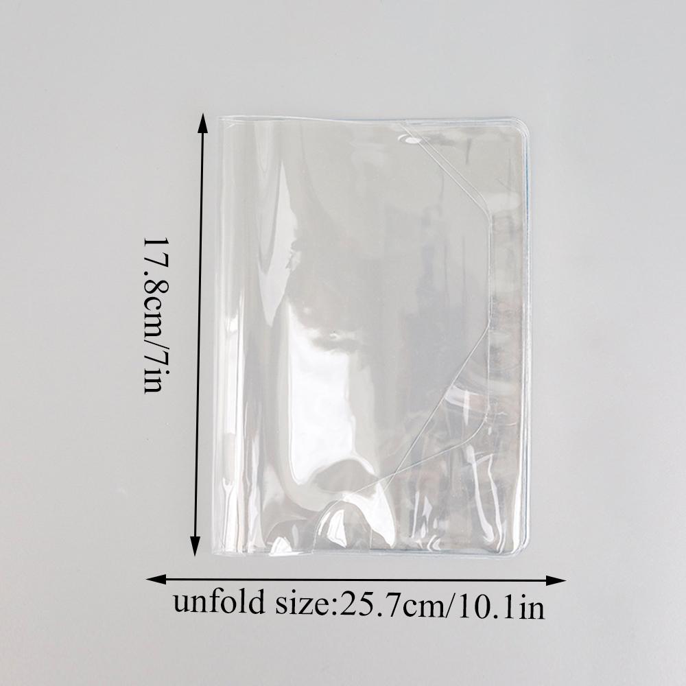 Transparent PVC Book Sleeve A6/A5 BooK Cover Binder Notebook Cover Waterproof Fit For Most Planner Binder Scrapbook Cover