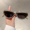 Retro Women'S Cat-Eye Fashion Sunglasses with Trendy Line Decorations, Stylish Men'S Decorative Eyewear for Outdoor