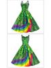 Women's Spaghetti Strap Clover Dress - St. Patrick's Day Irish Festival Clothing
