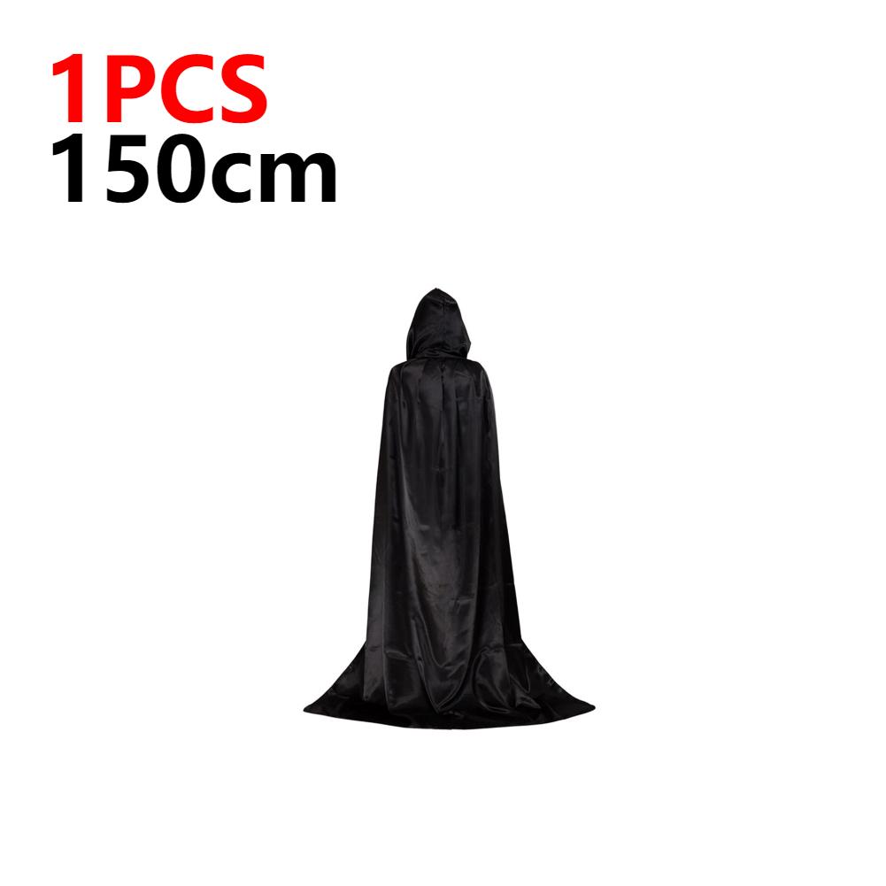 90-150cm Halloween Hooded Cloak Cape Halloween Christmas Cosplay Costume Devil Witch Vampire Cloak Halloween Costumes Party Cape
