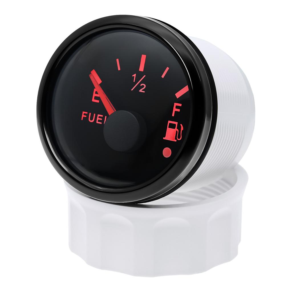4-20mA 52mm Fuel Level Gauge with Alarm Flashing Current Signal Oil Tank Meter Indicator Waterproof Red LED for Car Boat Custom