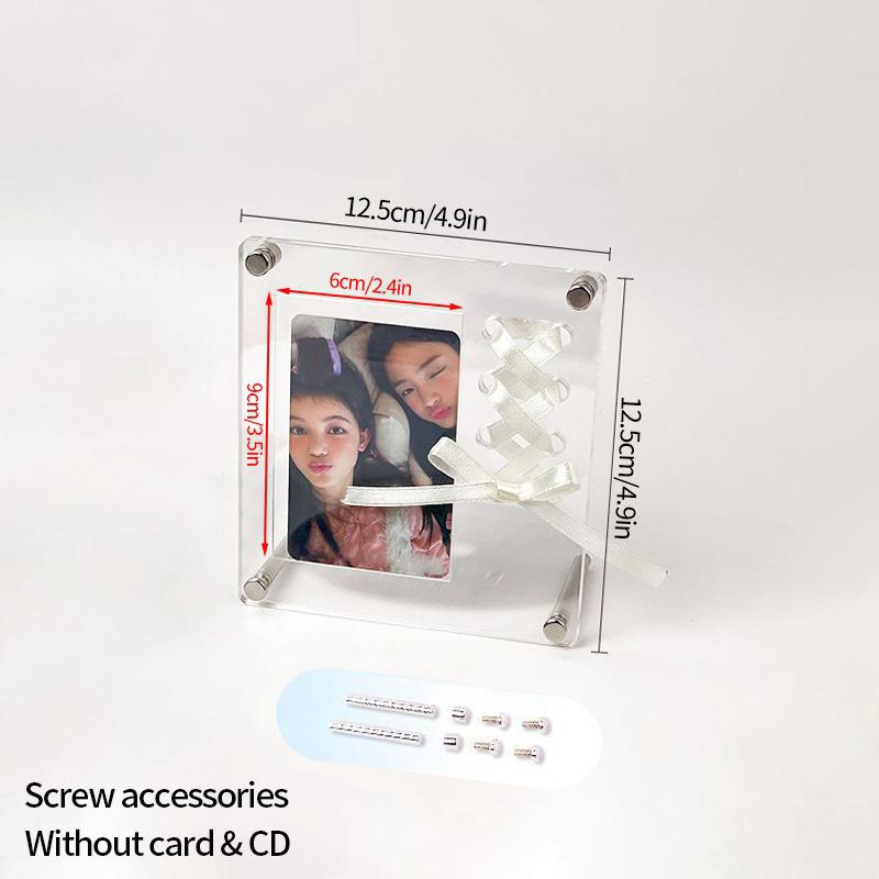 Acrylic Photo Frame Kpop Photocard Stand Idol Photocard Display Picture Frames Photo Card Protector Frame Room Desktop Decor