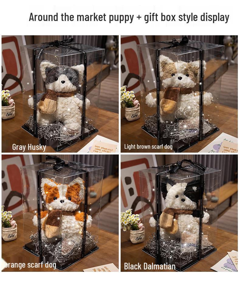 Adorable Corgi Puppy Plush Scarf Doll - Perfect Birthday Gift for Girls