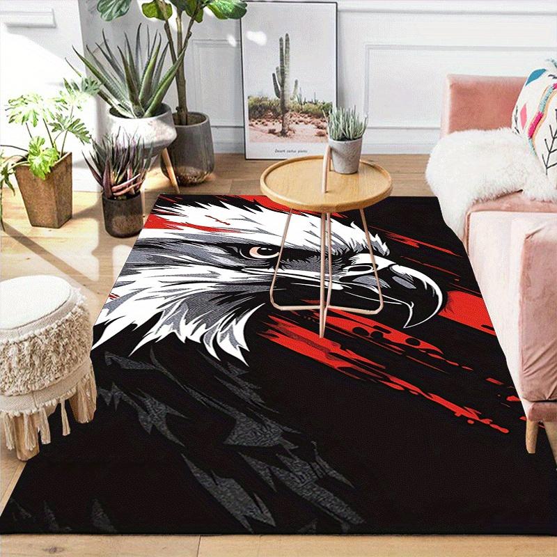 1pc Handsome Eagle Pattern Area Rug, Anti Slip Non Shedding Stain Resistant Carpet