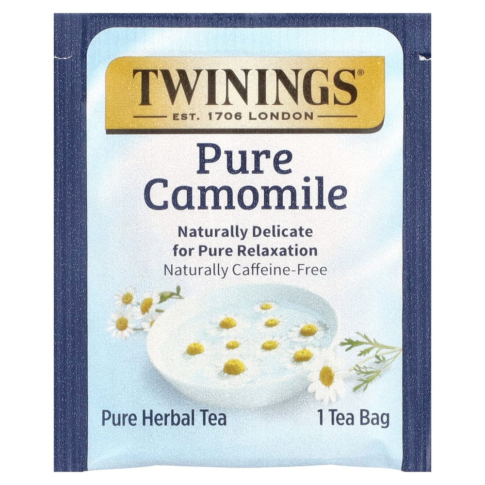 Twinings Pure Camomile Caffeine-Free Herbal Tea, 25 Tea Bags, 37g (1.32 oz)