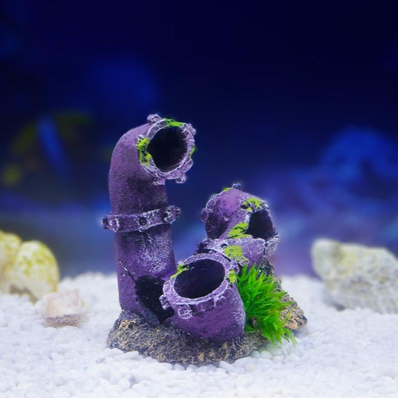Aquariums Landscape Water Pipe Resins Aquariums Decorations Art Crafts Terrarium Habitat Ornaments Photo Props