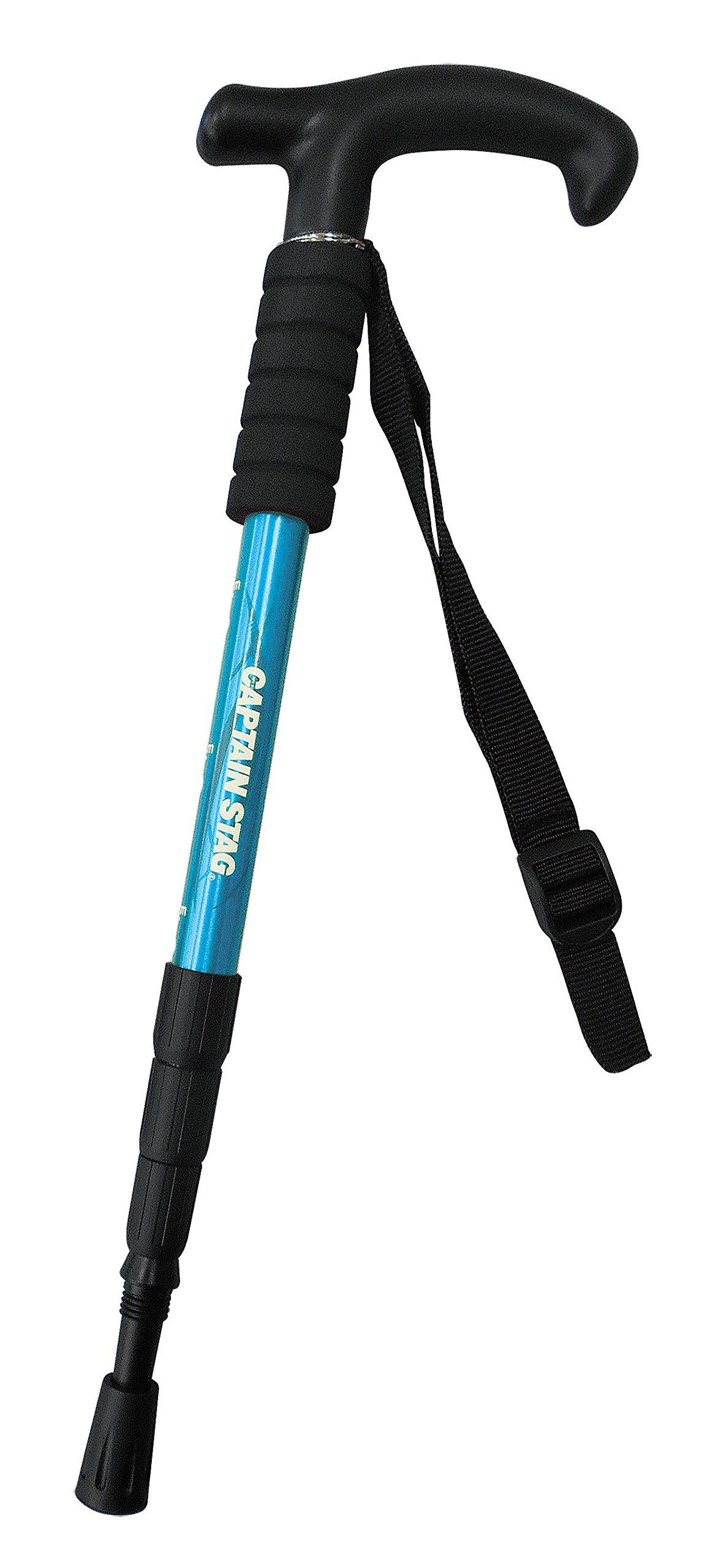 

Captain Stag Climbing and Trekking Compact Slide Type 220g Minimum 445mm Aluminum Blue FEEL BOSCO Sticks, T-Grip, 4-Stage [Lightweight / / Alloy] синий