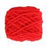 Single Thick Ice Strip Yarn Needle Knitting Woven Blanket Slipper Line(Milk White)