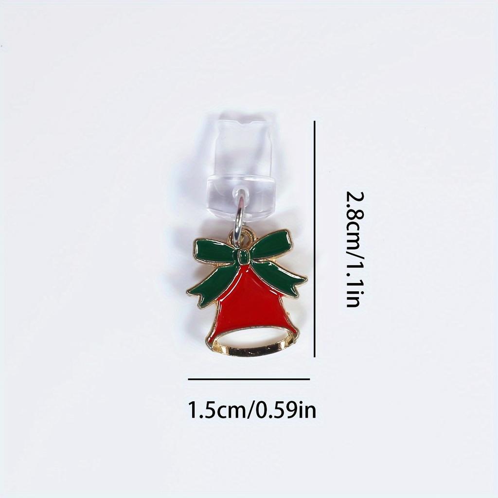1pc Christmas Themed Phone Charm Dust Plug, Santa Claus & Tree Design, Metal Holiday Cellphone Accessory for IPhone/Samsung/Type-C Ports