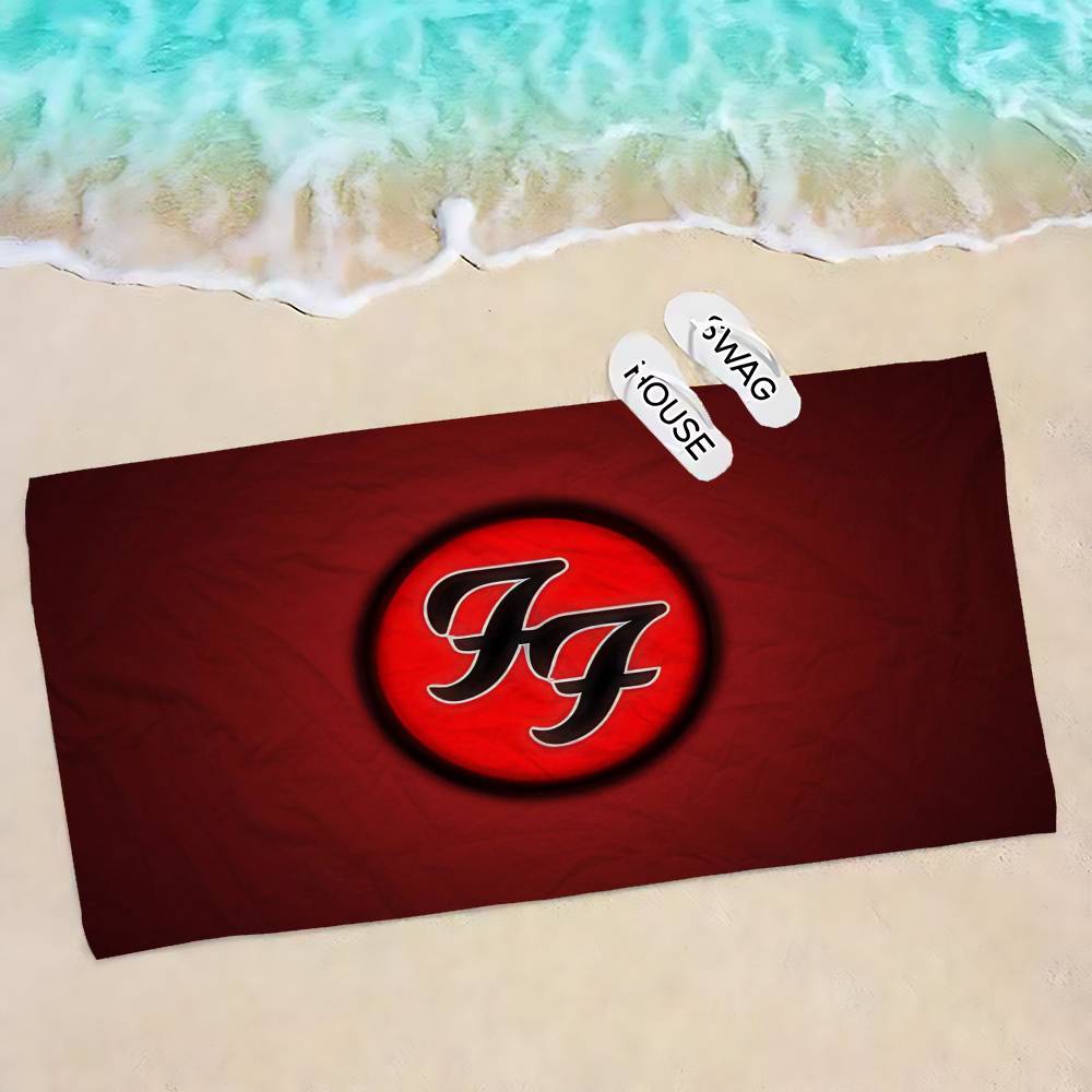 

Band F-Foo F-Fighters Classic Rock Anime Beach Swimming Towel Absorbent Washcloth Children s Gifts for Kids Travel Camping Gym W30*H60(CM)
