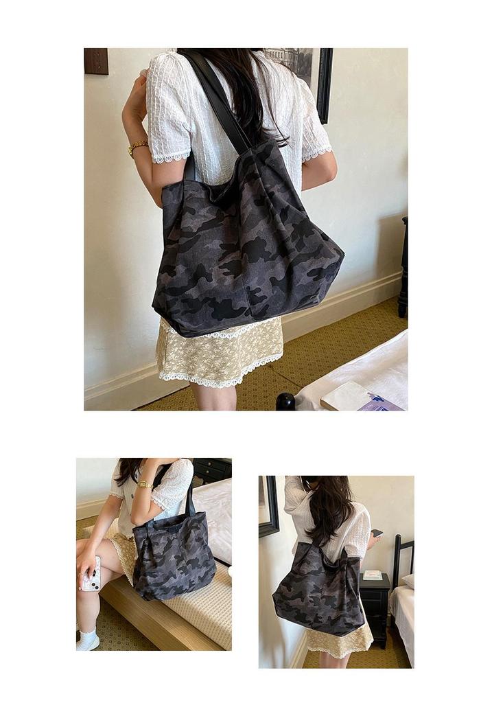 Borsa Tote da Donna Grande in Tela Mimetica - 2026 Borsa a Spalla Versatile per il Pendolarismo