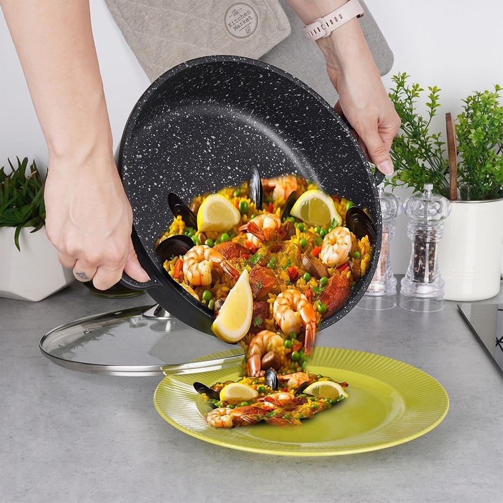 Patelnia Granitowa Rondel do Smażenia Duszenia Piekarnika Orion Grande 28cm