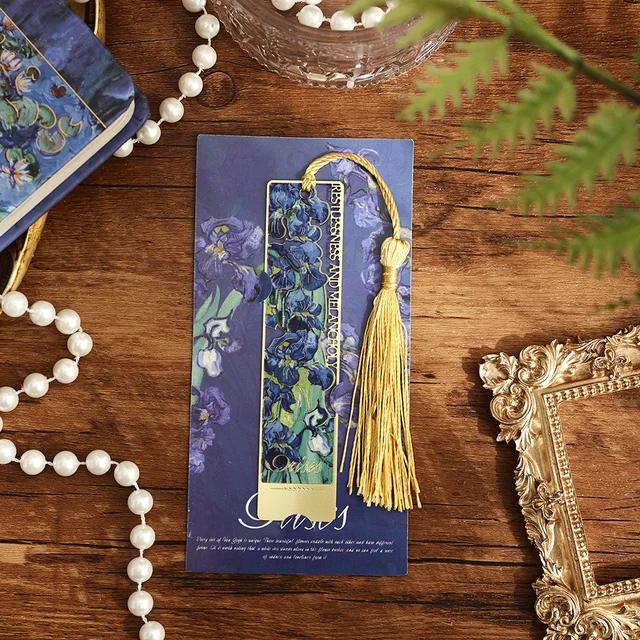 

1 шт. полая литературная цветочная металлическая закладка изысканная картина подсолнух ирис роза форма подарки для любителей книг писателей читателей 1PCS