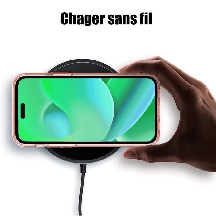Coque Silicone - pour iPhone - 14 Pro Max - Rose Clair - 2 Verres Trempés - Protection Écran