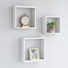 VidaXL Wall Shelves In Cube Shape 3 Pcs White MDF