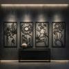 4 Pieces Abstract Female Line Openwork Minimalist Metal Drawing Figure