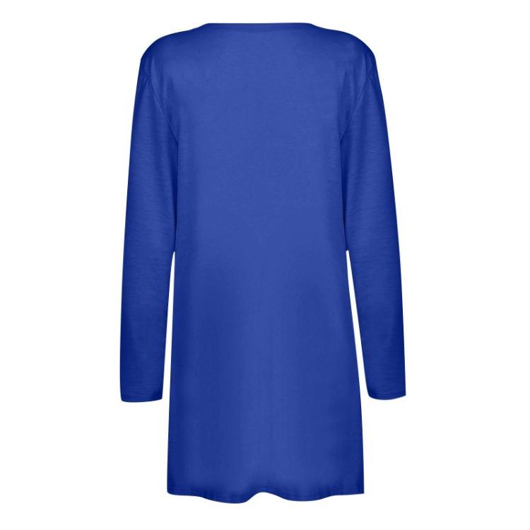 Lightweight Long Sleeve Women Cardigan Solid Color Top Jacket Long