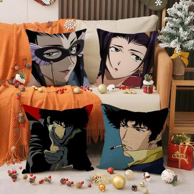 C-Cowboy Bebop Pillow Case Silky Elegant Comfort Sofa Bed Invisible Zipper