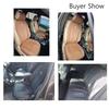 PU Leather Car Seat Covers Full Set Breathable Hole Front Seat Cushion Adjustable Back Seat Protector Waterproof Car Accessory
