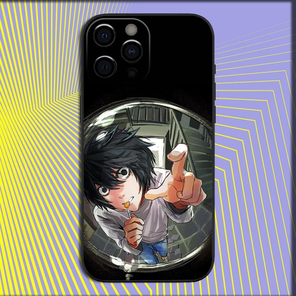 

Чехол для телефона L Lawliet D-Death N-NoteS для iPhone 16,15,14,13,12,11,Pro,X,XS,Max,XR,Plus,Mini Мягкий черный чехол iPhone13
