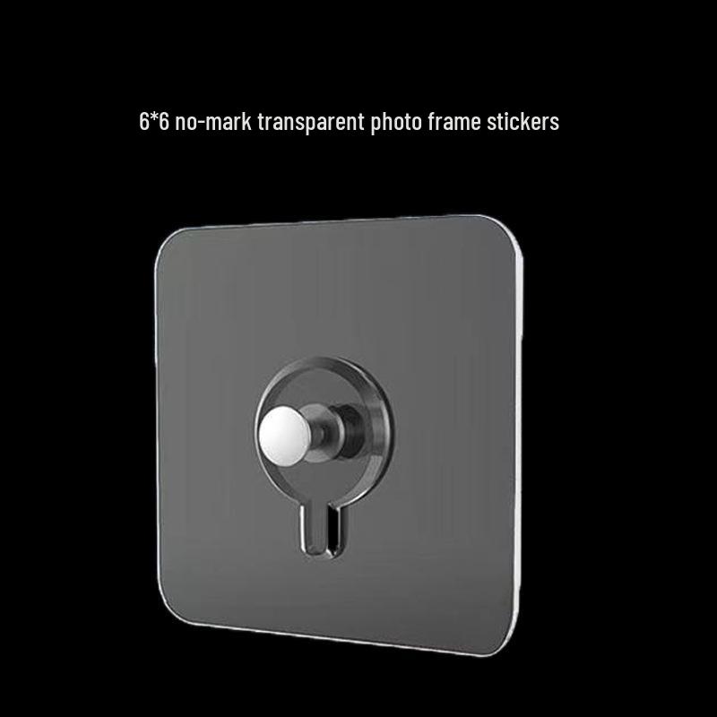 Transparent Acrylic Strong Adhesive Hook Sticker Shelf - No-Punch, Traceless Brushed Buckle