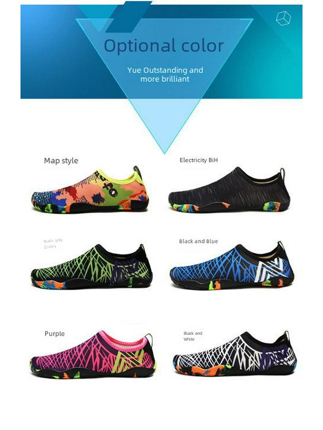 Cross-Border Hot-Selling Water Shoes: River Tracing, Quick-Dry, Couple's Beach, Breathable Non-Slip, One-Piece Design