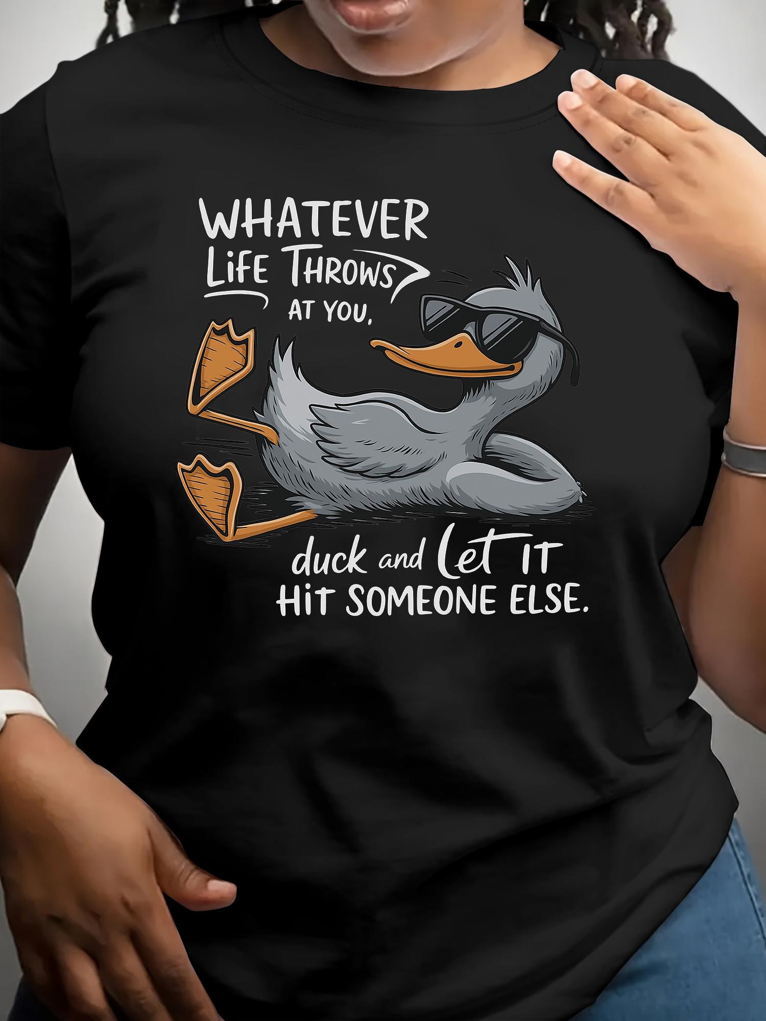 

Duck Printed T-shirt, Casual Short-sleeved T-shirt, Patterned Printed Round-neck T-shirt, Breathable Fabric, Suitable for Spring, Summer and Autumn 5XL різнокольоровий