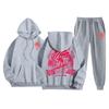 Autunno 2024 Set Felpe con Cappuccio da Donna Manica Lunga Felpe con Cappuccio+Pantaloni Sportivi Casual a Vita Alta con Coulisse Set 2 Pezzi Y2K