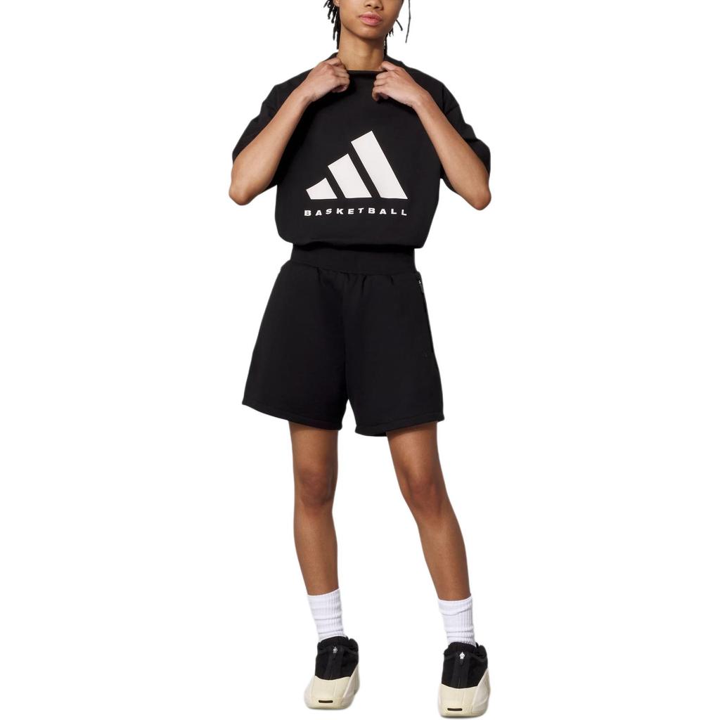 adidas SS23 Chapter 03 Logo Print Knit T-Shirt Unisex Tops Black IR8492