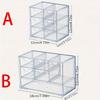 1/2pc Transparent Acrylic Storage Box 6-Grid Drawer Cosmetic Storage Rack Lipstick Storage Display Cabinet Jewelry Organizer Box